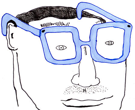 blue glasses illustration